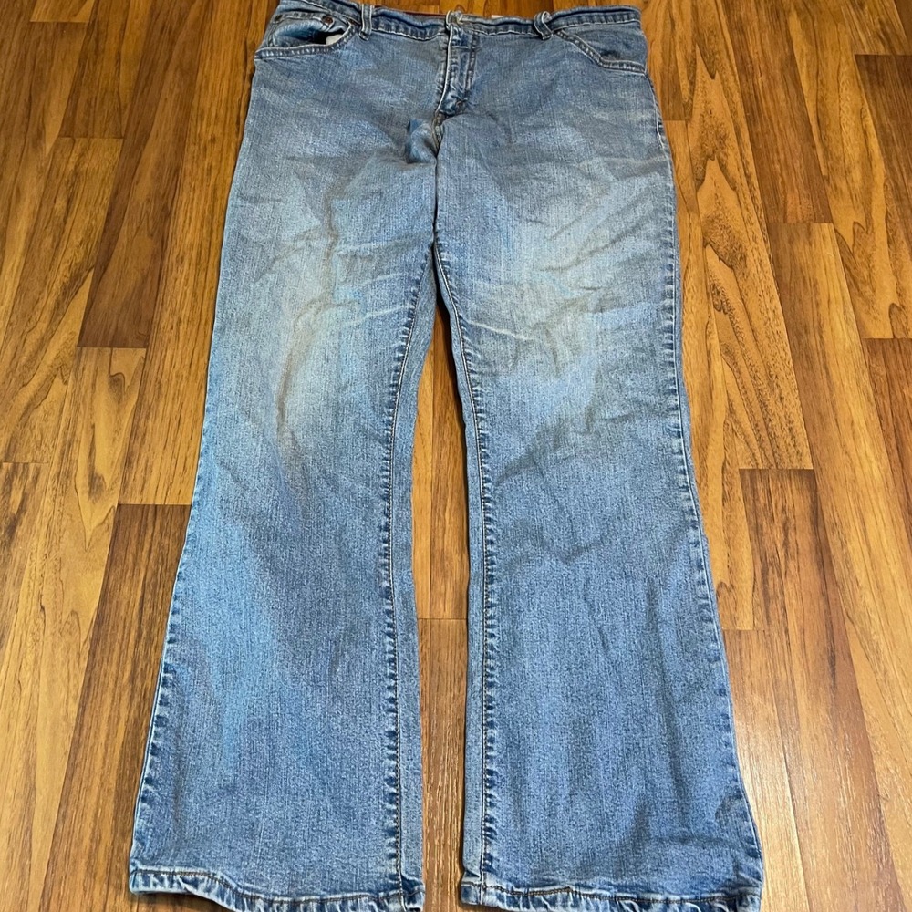 Levis 550 Relaxed Boot Cut Jeans Womens 14 S Great Wash Stretch Vintage 32x29
